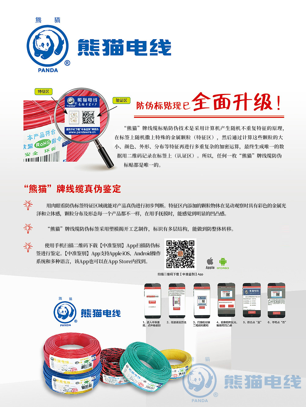 “熊貓”牌電線、電線纜真?zhèn)舞b定